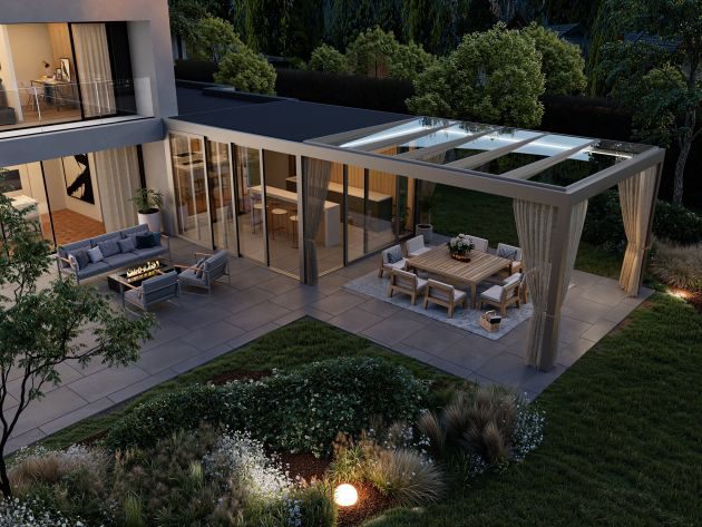 Pergola Winsol SO! Crystal à toit en verre