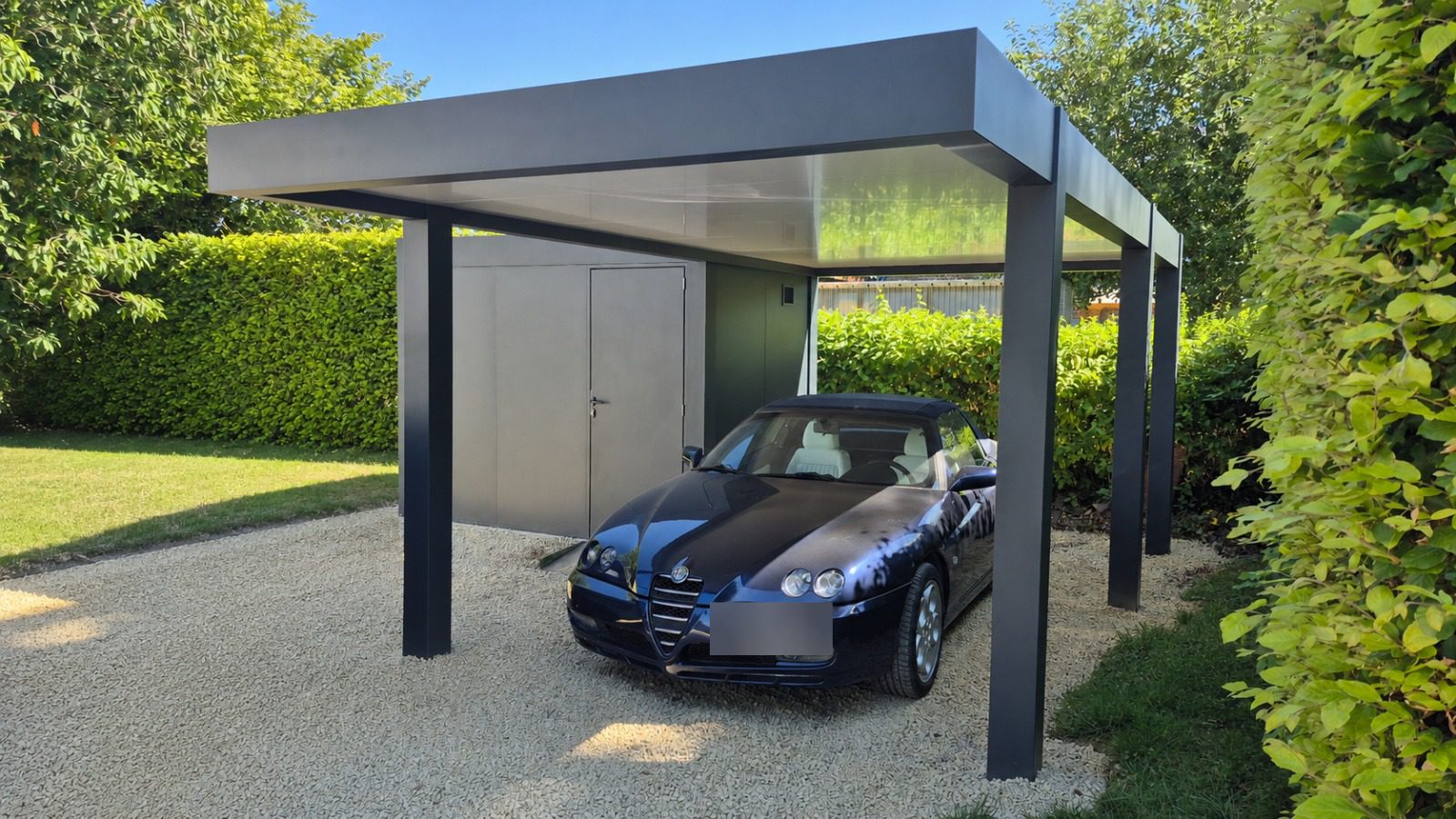 Carport Winsol VIGO avec abri de rangement BOX