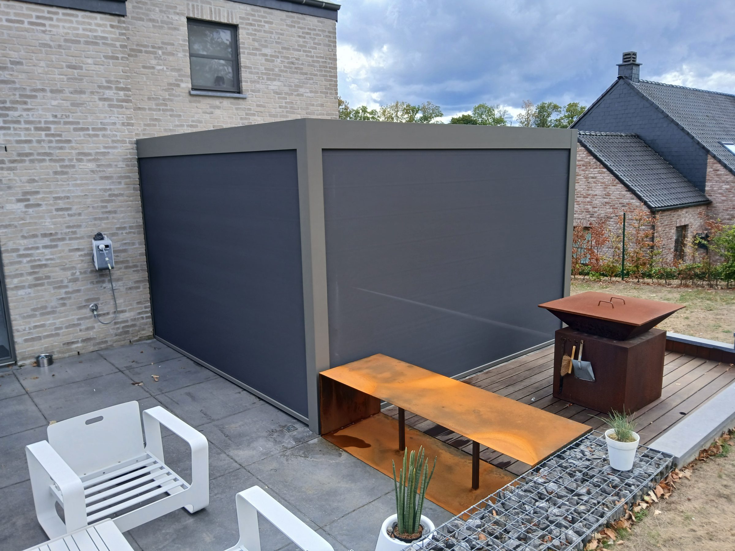 Pergola et screens, terrasse en bois