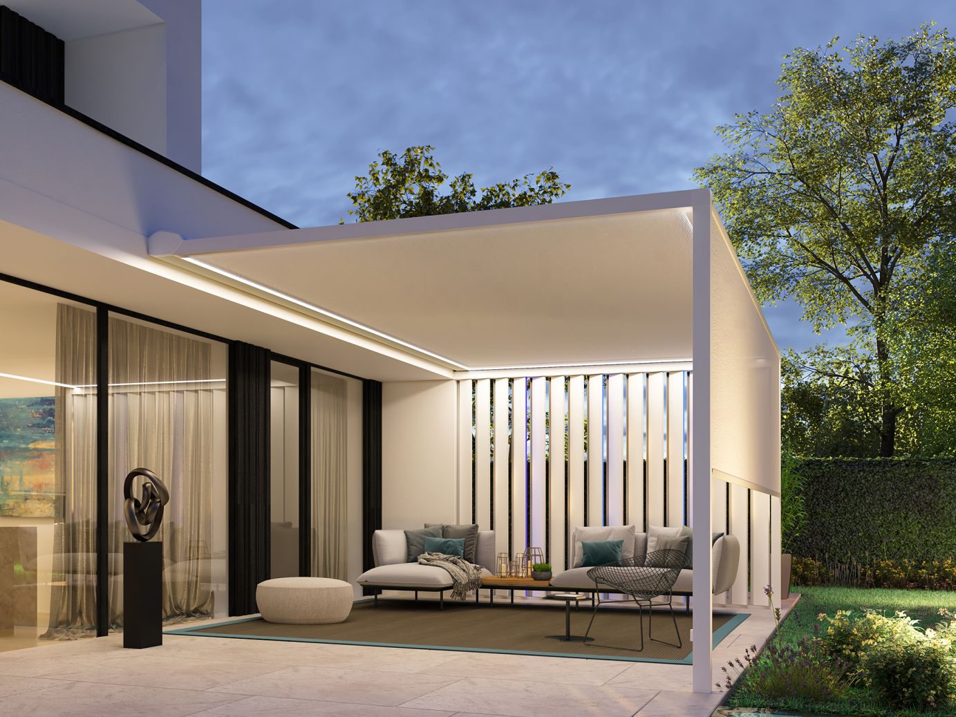 Pergola rétractable Winsol Z!PCUBE aux lignes droites